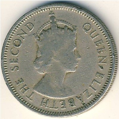 Сейшелы 1/2 рупии 1954 год