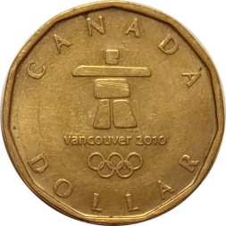 Канада 1 доллар 2010 год - XI зимние Олимпийские Игры, Ванкувер 2010