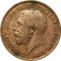 Великобритания 1/2 пенни 1915 год