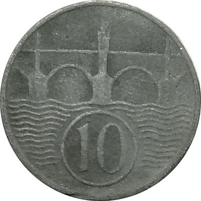 Богемия и Моравия 10 геллеров 1942 год - F