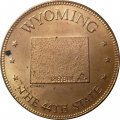 Жетон США. Wyoming. The 44th state