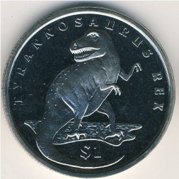 Сьерра-Леоне 1 доллар 2006 год - Тираннозавр