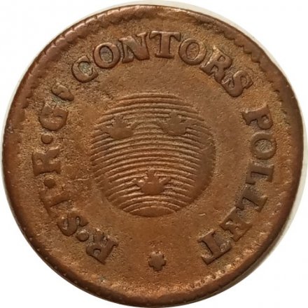 Швеция 1/4 скиллинга 1799 год