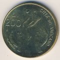 Ватикан 200 лир 1983 год