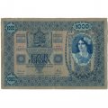 Австро-Венгрия 1000 крон 1902 год - горизонтальная надпечатка - VF+