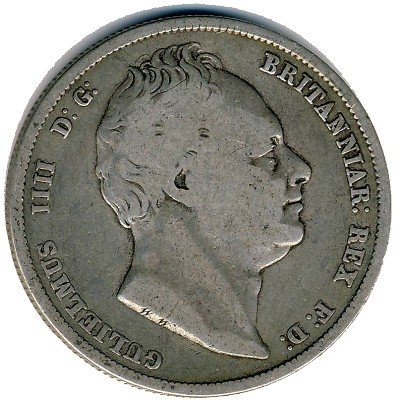 Великобритания 1/2 кроны 1837 год