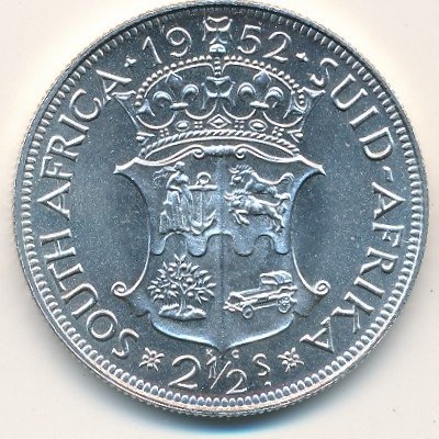 ЮАР 2 1/2 шиллинга 1952 год - Король Георг VI