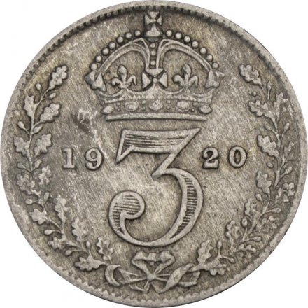 Великобритания 3 пенса 1920 год - Георг V