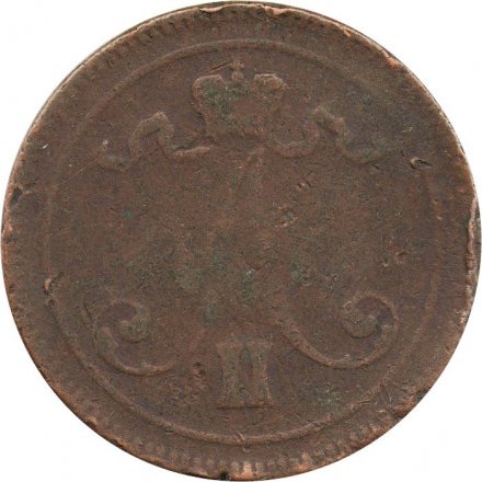 Финляндия 10 пенни 1866 год - F