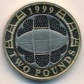 Великобритания 2 фунта 1999 год - Чемпионат мира по регби (Proof)