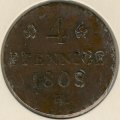 Саксония 4 пфеннига 1808 год