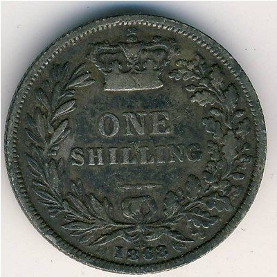 Великобритания 1 шиллинг 1868 год