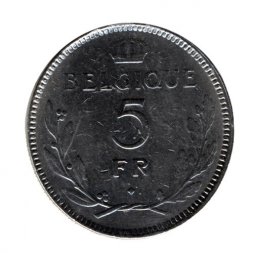 Бельгия 5 франков 1936 год - BELGIQUE
