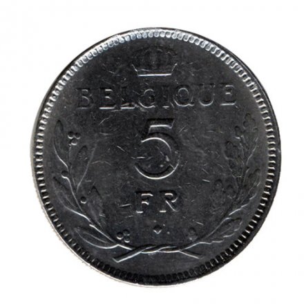 Бельгия 5 франков 1936 год - BELGIQUE
