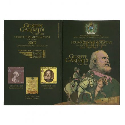 Сан-Марино 2 евро 2007 год - Джузеппе Гарибальди