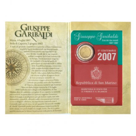 Сан-Марино 2 евро 2007 год - Джузеппе Гарибальди