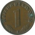 Третий Рейх 1 рейхспфенниг 1937 год (F)