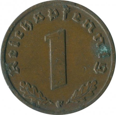 Третий Рейх 1 рейхспфенниг 1937 год (F)