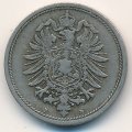 Германия 10 пфеннигов 1874 год (B)