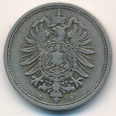 Германия 10 пфеннигов 1874 год (B)
