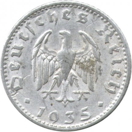 Третий Рейх 50 рейхспфеннигов 1935 год (D)
