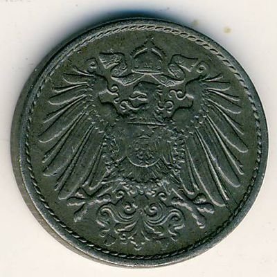 Германия 5 пфеннигов 1919 год (F)
