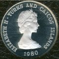 Теркс и Кайкос 5 крон 1980 год