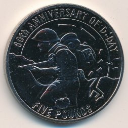 Гернси 5 фунтов 2004 год
