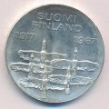 Финляндия 10 марок 1967 год - 50 лет независимости