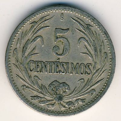 Уругвай 5 сентесимо 1941 год