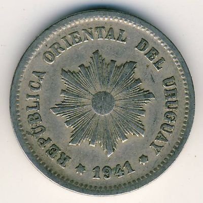 Уругвай 5 сентесимо 1941 год