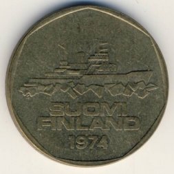 Финляндия 5 марок 1974 год
