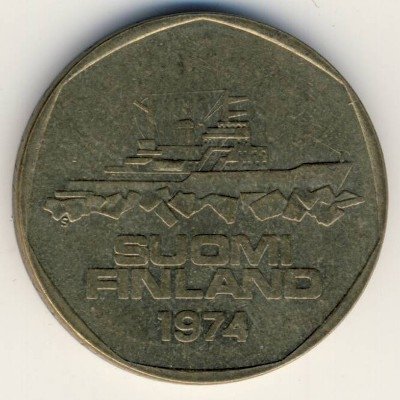 Финляндия 5 марок 1974 год