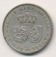 Монета Гренландия 1 крона 1960 год