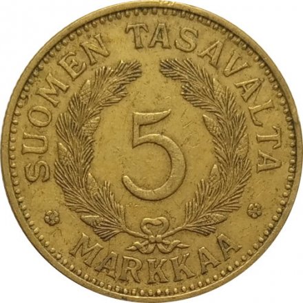 Финляндия 5 марок 1938 год