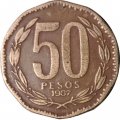 Чили 50 песо 1987 год