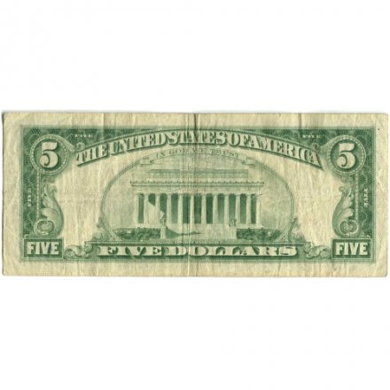 США 5 долларов 1963 год - F-VF
