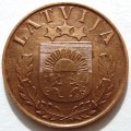 Латвия 2 сантима 1937 год (редкая)