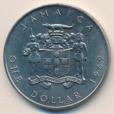 Ямайка 1 доллар 1969 год