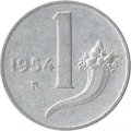 Италия 1 лира 1954 год