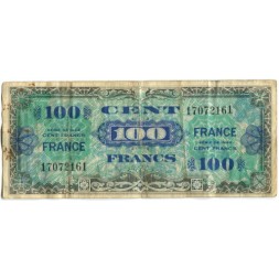 Франция 100 франков 1944 год - 2-ой выпуск, без серии - оккупация - F