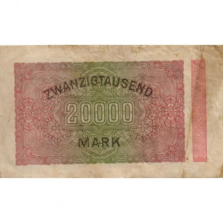Германия (Веймарская Республика) 20000 марок 1923 год - Водяной знак - волны - F