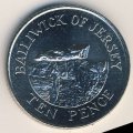 Джерси 10 пенсов 2002 год