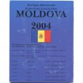 Набор из 8 пробных евромонет Молдавия 2004 год (в буклете)