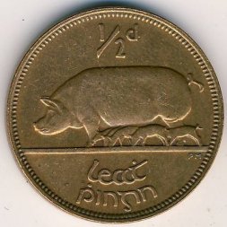 Ирландия 1/2 пенни 1964 год