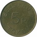 Жетон игровой Великобритания 5 пенсов Token/Bell Fruit