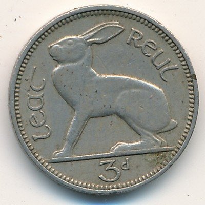 Ирландия 3 пенса 1956 год