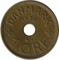 Дания 1 эре 1935 год - Король Кристиан X