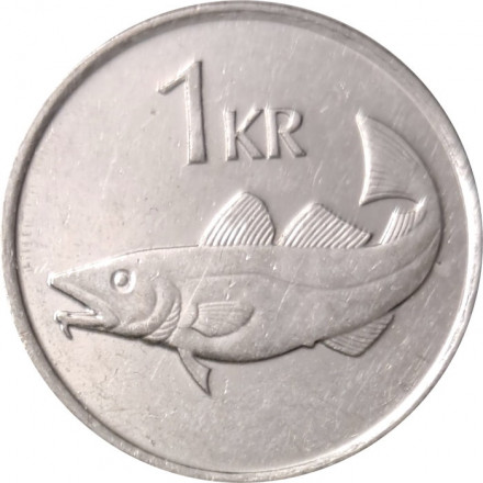 Исландия 1 крона 1992 год - Треска