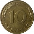 ФРГ 10 пфеннигов 1994 год (D)